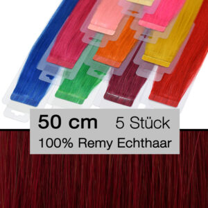 Tape Extensions Echthaar 50cm bunt – Bild 1